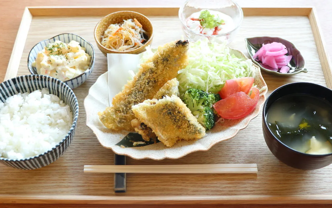 ふわとろアジフライ定食